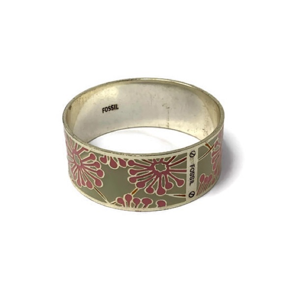 🌸🌹Fossil Brand🌹🌸 Dandelion Wide Enamel Bangle - Picture 3 of 5